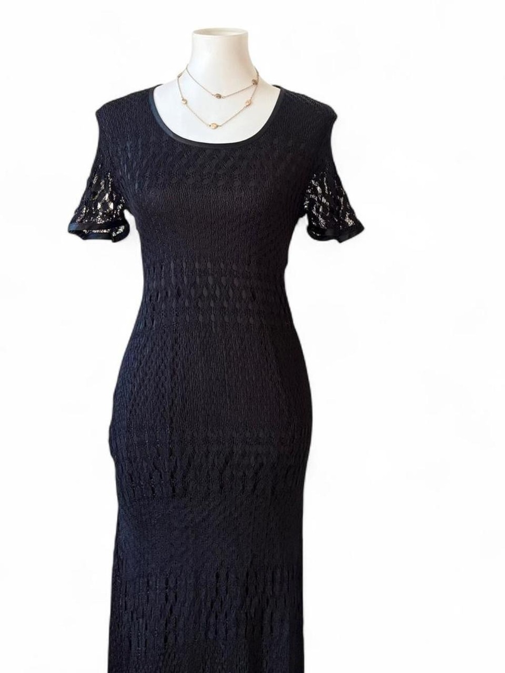 Ultra Dress New York 90s Black lace maxi dress